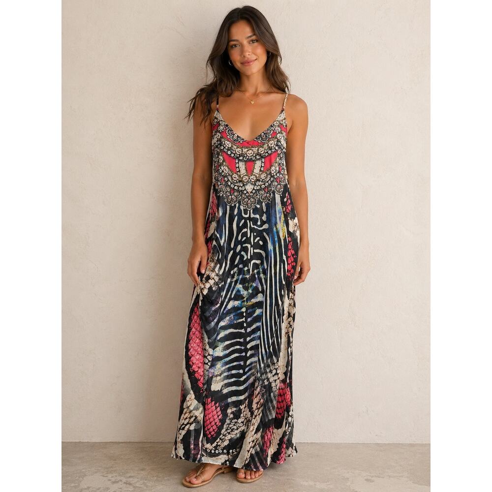 La Moda True Colours Maxi Slip Dress